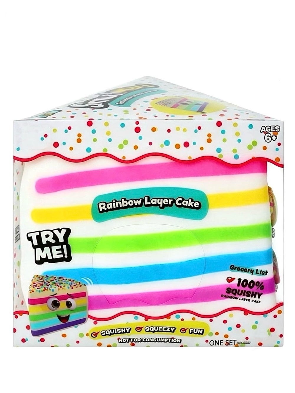 New Jumbo RMS SmushMart Rainbow Layer Cake - Picture 3 of 9